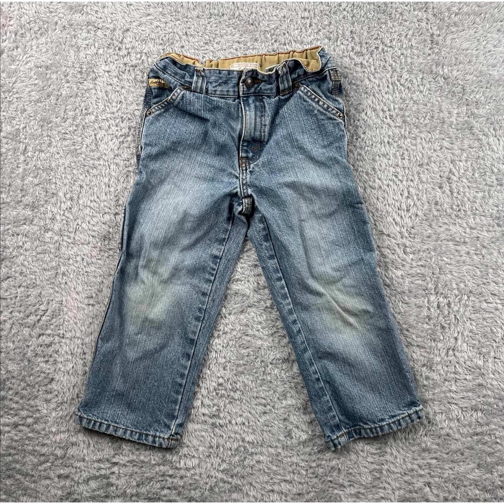Levi Strauss Signature Toddler Boys Carpenter Jeans Light Wash 4T Elastic Waist